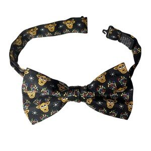 Christmas reindeer lights novelty men’s bow tie 4.5” adjustable neck bow tie